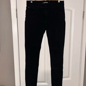 Express Mid-Rise Black Skinny Jeans